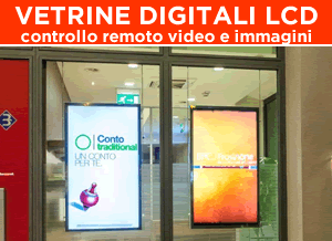 cartelli digitali per vetrine negozi