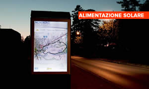 totem pubblicitari alimentazione solare integrata