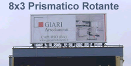 8x3 trivision pubblicitario su tetto