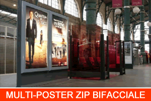 totem bifacciali con duolice cassonetto luminoso pubblicità outdoor